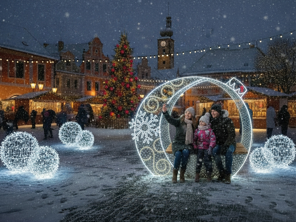 Vánoční dekorace na náměstí a pěší zóny